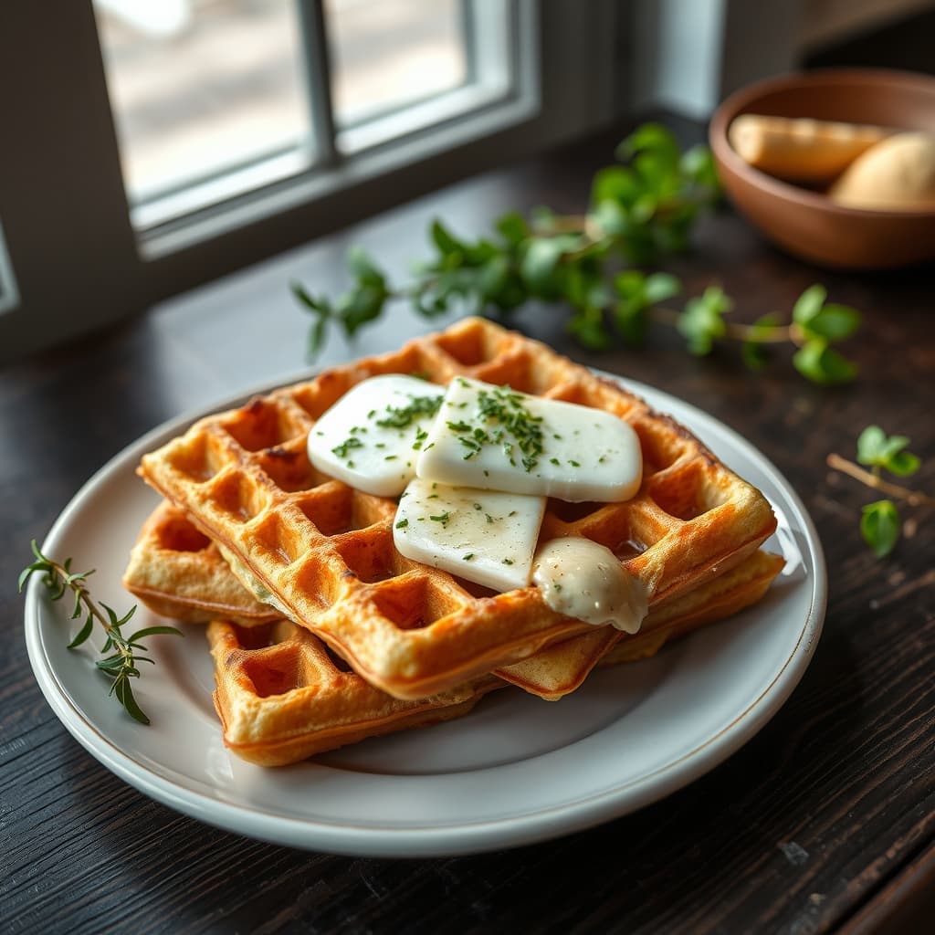 Ispanaklı Tuzlu Waffle tarifi görseli - 4 kişilik, 110 TL maliyet