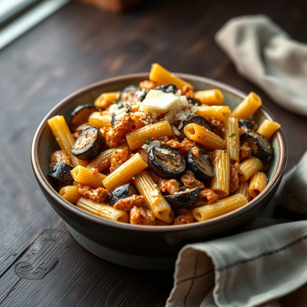 Rigatoni Alla Norma tarifi görseli - 2 kişilik, 215 TL maliyet