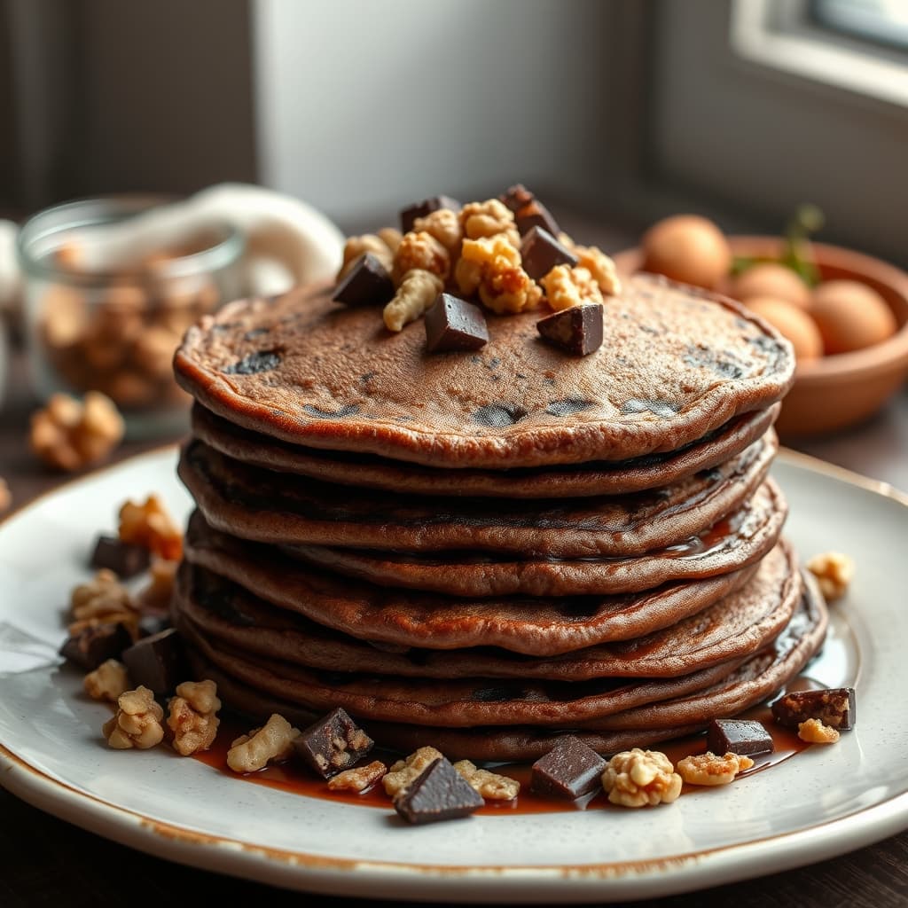 Çikolatalı Cevizli Pancake tarifi görseli - 4 kişilik, 177 TL maliyet