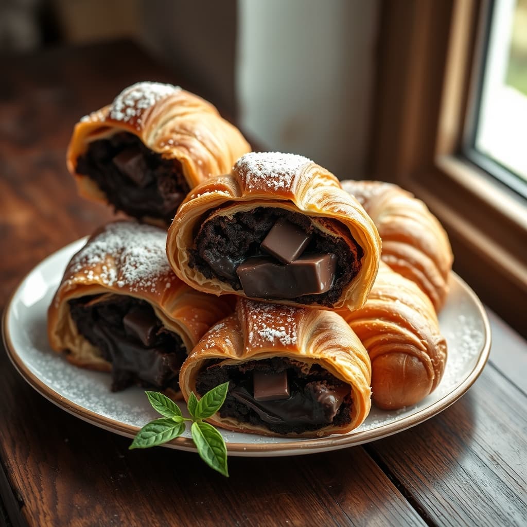 Çikolatalı Milföy Kruvasan tarifi görseli - 2 kişilik, 60 TL maliyet