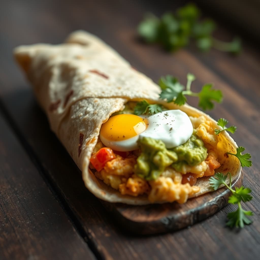 Avokadolu ve Omletli Dürüm tarifi görseli - 1 kişilik, 83 TL maliyet