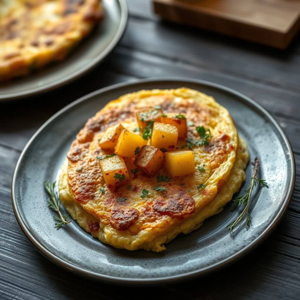 Patatesli Baharatlı Omlet tarifi görseli - 2 kişilik, 75 TL maliyet