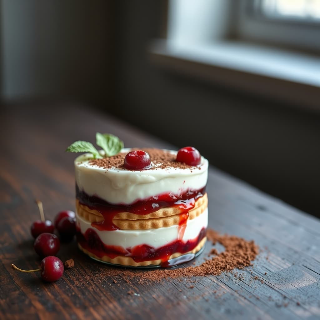Vişneli Yalancı Tiramisu tarifi görseli - 8 kişilik, 708 TL maliyet
