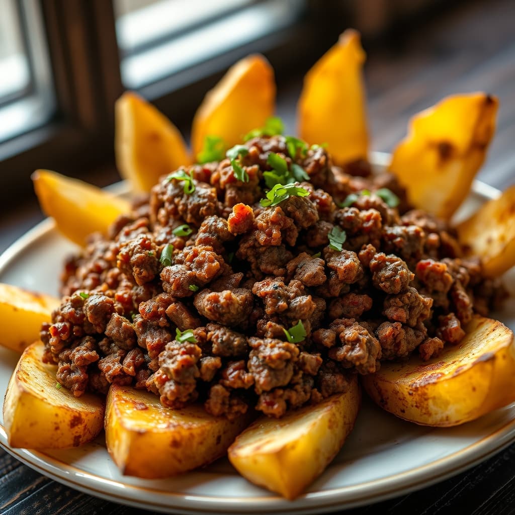 Kıymalı Fırın Patates tarifi görseli - 4 kişilik, 278 TL maliyet