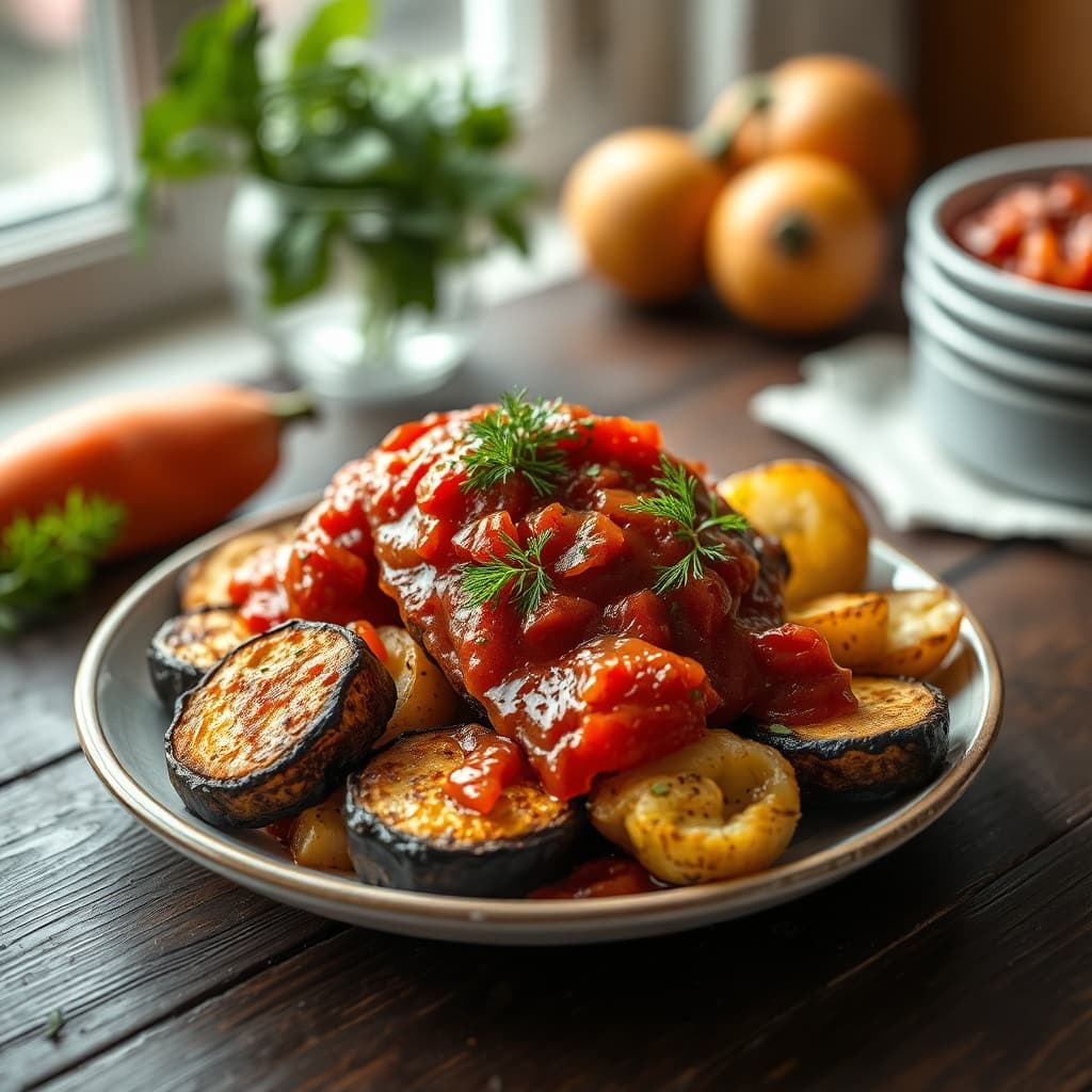 Soslu Patlıcan Kızartma tarifi görseli - 4 kişilik, 218 TL maliyet