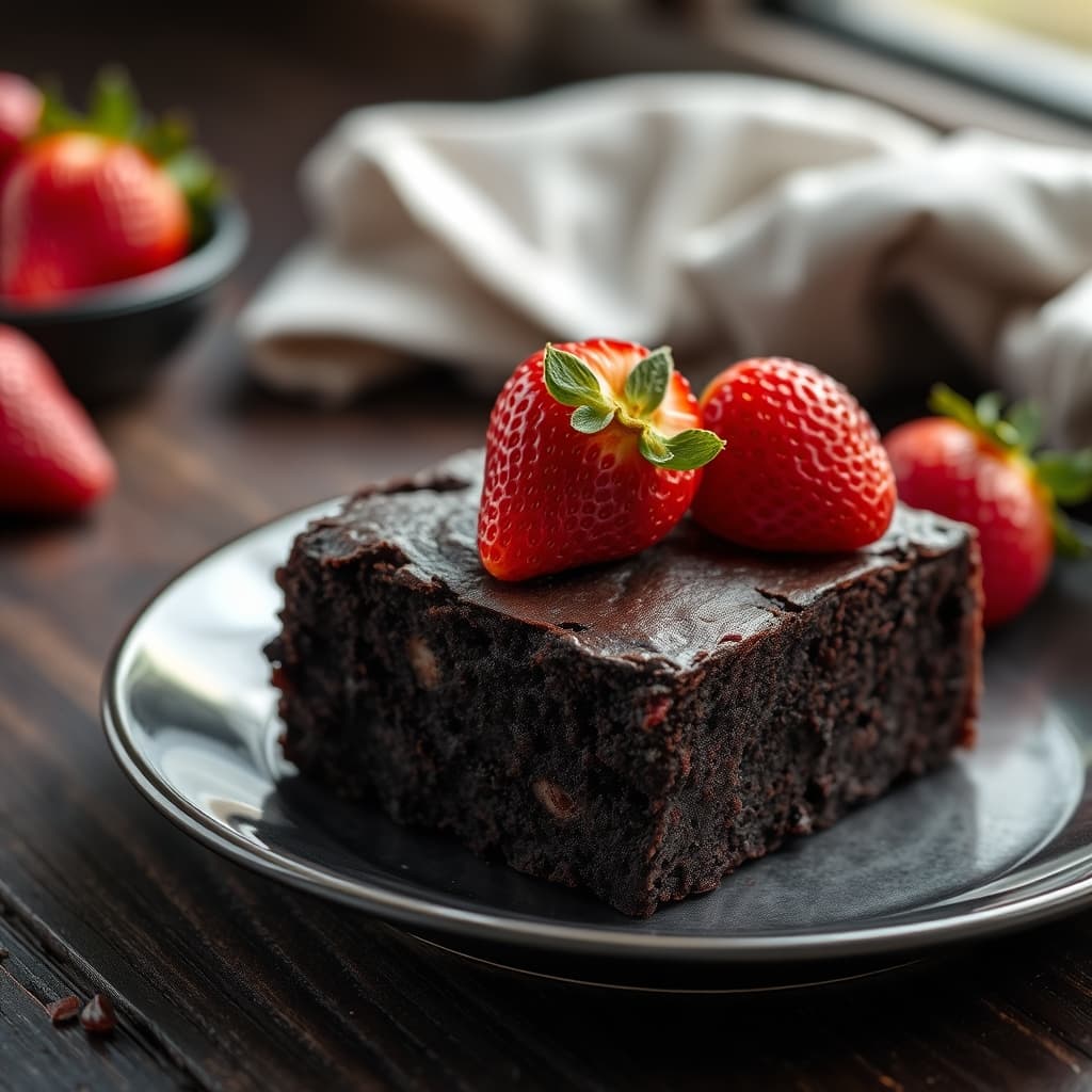 Çilekli Brownie tarifi görseli - 9 kişilik, 125 TL maliyet