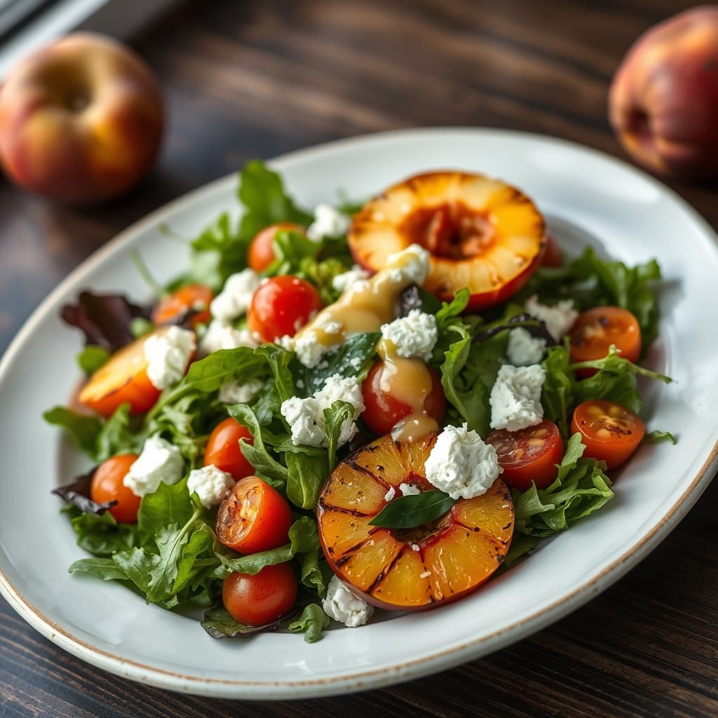 Izgara Şeftalili Semizotu Salatası tarifi görseli - 2 kişilik, 84 TL maliyet