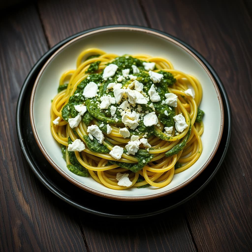 Pesto Soslu Tagliatelle İzmir Tulumuyla tarifi görseli - 4 kişilik, 534 TL maliyet