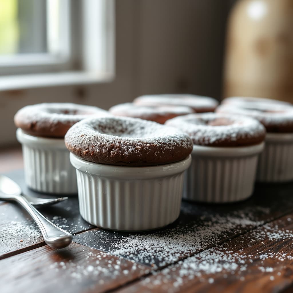 10 Dakika Çikolata Sufle tarifi görseli - 4 kişilik, 135 TL maliyet