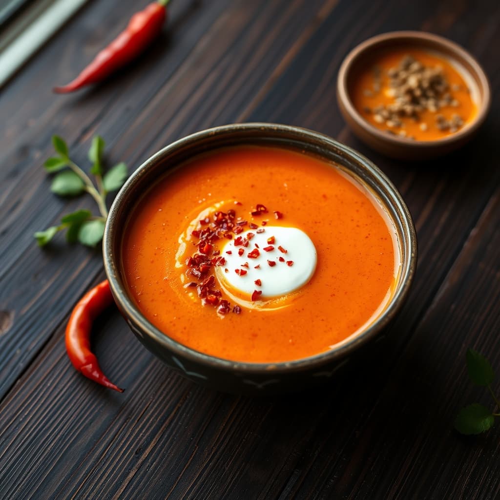 Köz Biberli Domates Çorbası tarifi görseli - 4 kişilik, 562 TL maliyet