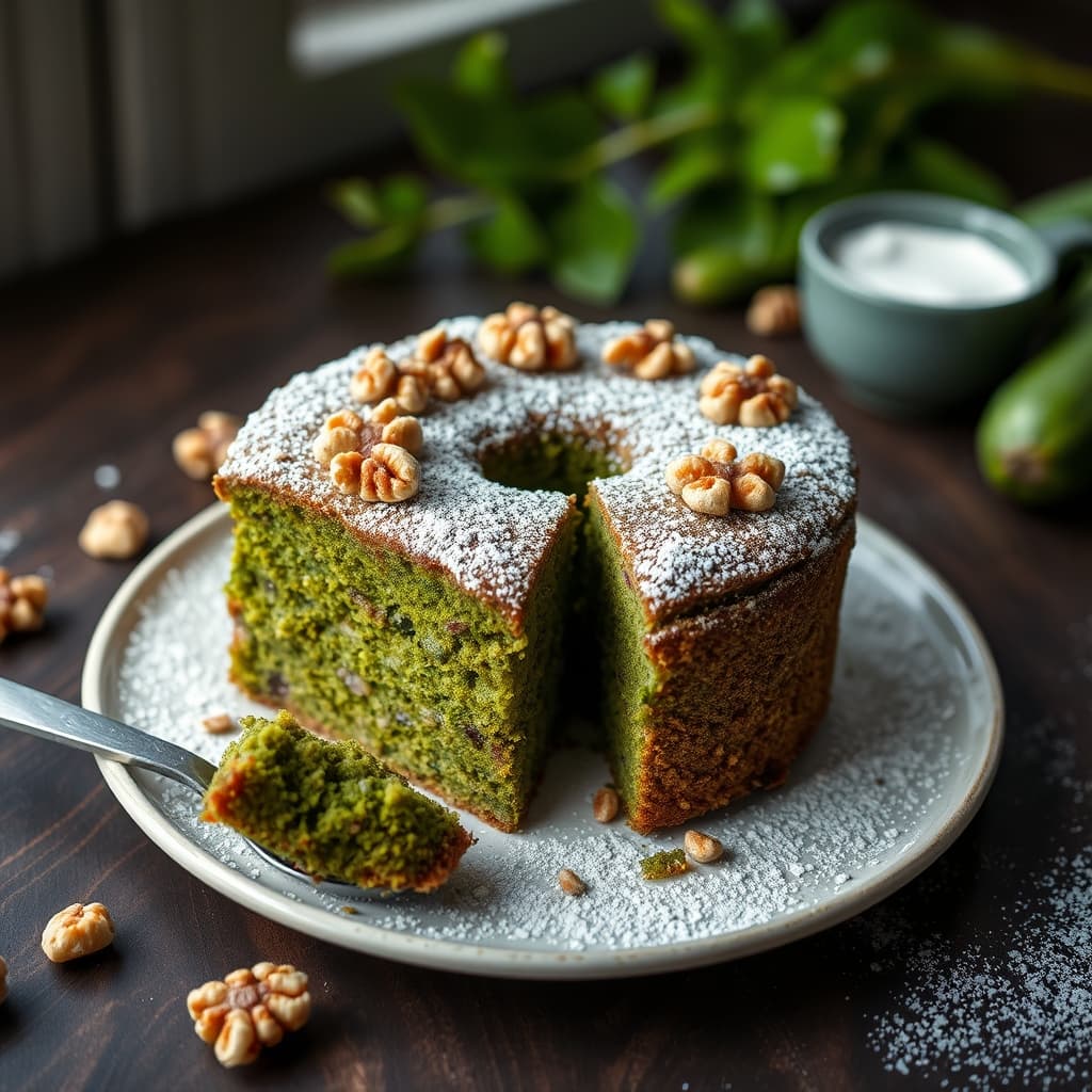 Yeşil Kabaklı Kek tarifi görseli - 8 kişilik, 221 TL maliyet