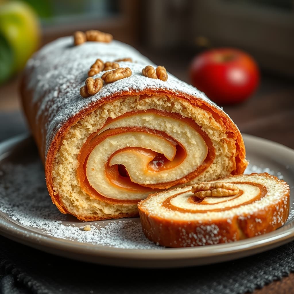 Elmalı Rulo Kek tarifi görseli - 12 kişilik, 180 TL maliyet