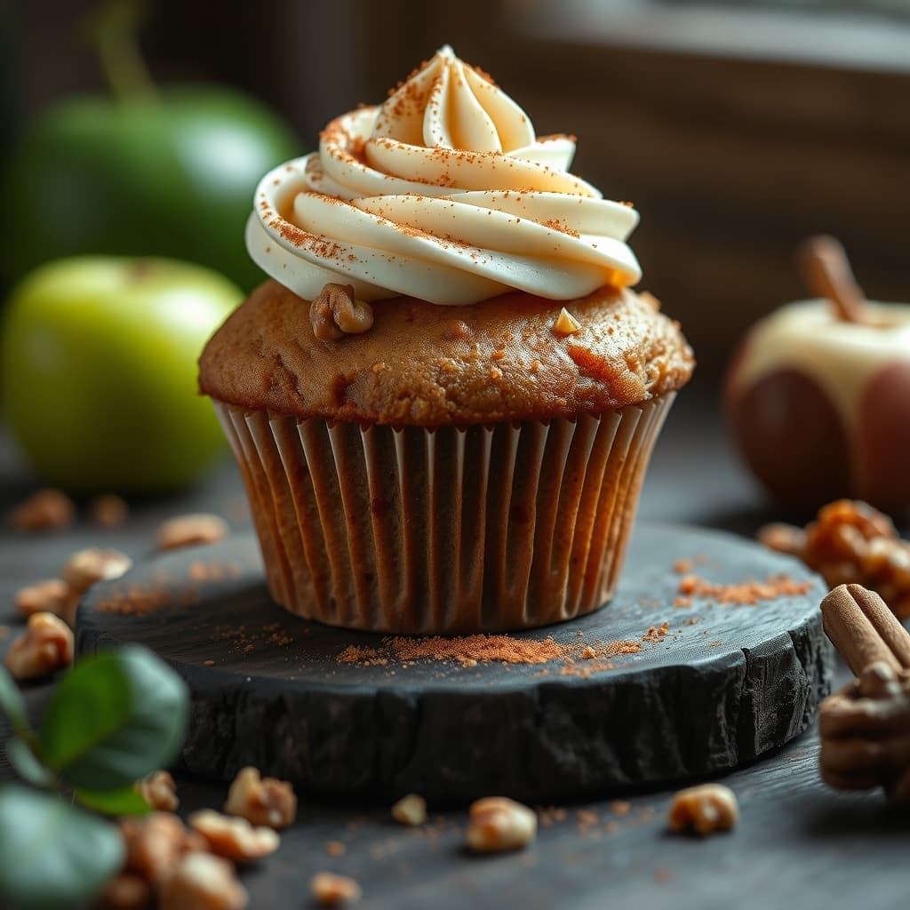 Elmalı Cevizli Cupcake tarifi görseli - 12 kişilik, 117 TL maliyet