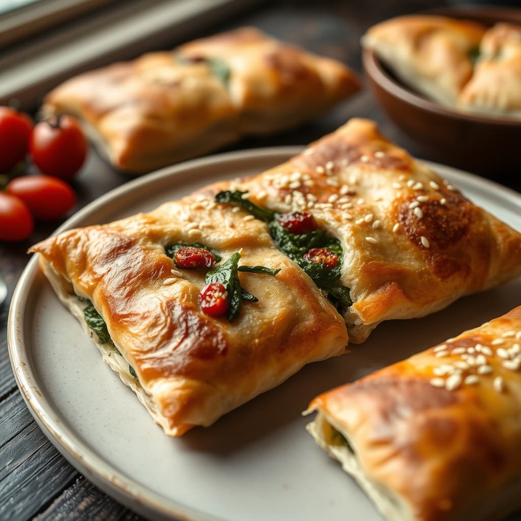 Kuru Domatesli Ispanaklı Milföy Börek tarifi görseli - 6 kişilik, 377 TL maliyet
