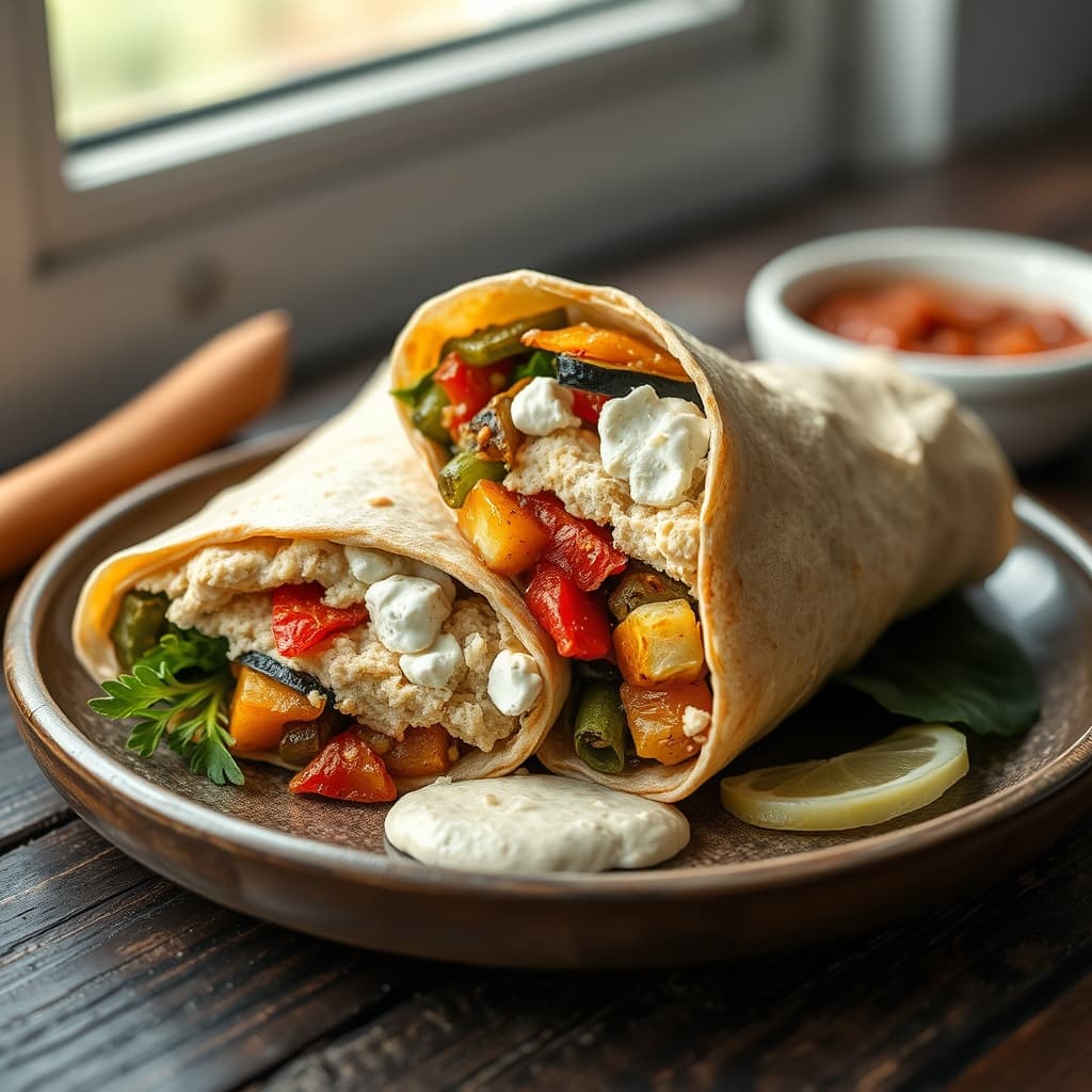 Humuslu Sebzeli Dürüm tarifi görseli - 1 kişilik, 121 TL maliyet