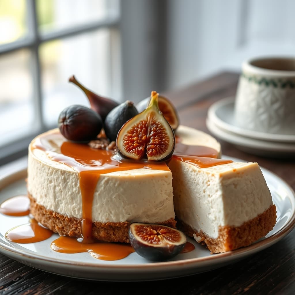İncirli Karamel Soslu Cheesecake tarifi görseli - 12 kişilik, 536 TL maliyet