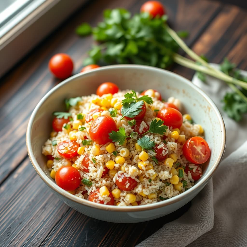 Renkli Pirinç Salatası tarifi görseli - 1 kişilik, 92 TL maliyet