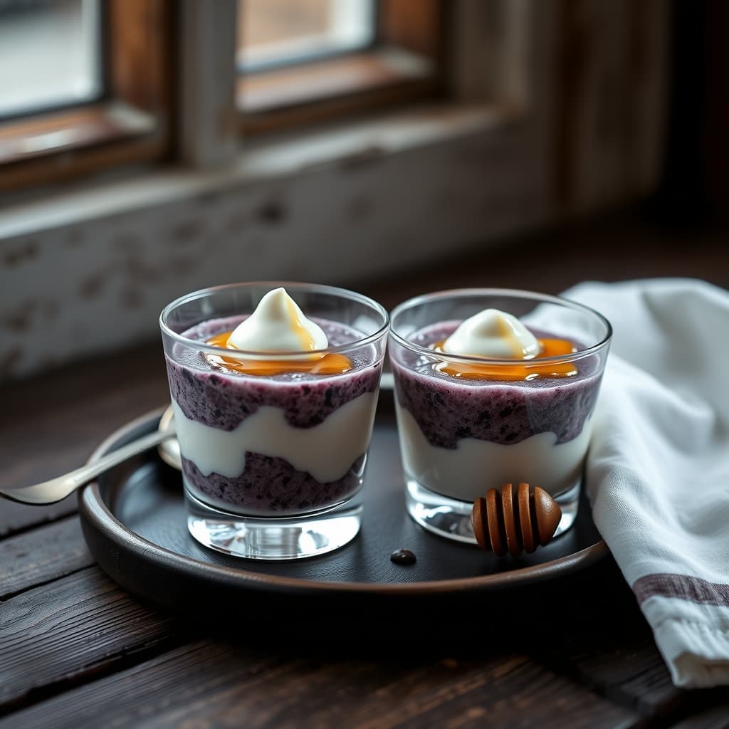Yaban Mersinli Yoğurtlu Chia Puding tarifi görseli - 2 kişilik, 227 TL maliyet
