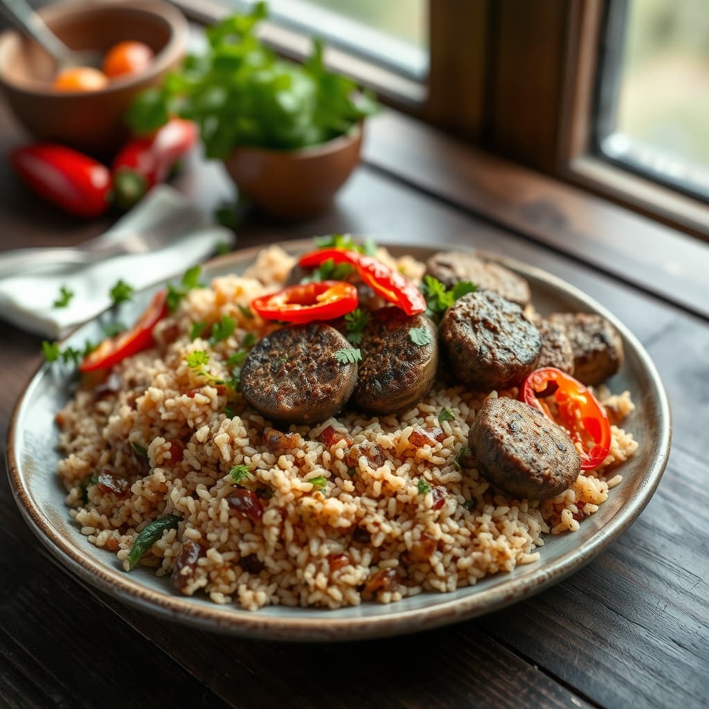 Köfteli Patlıcanlı Bulgur Pilavı tarifi görseli - 4 kişilik, 286 TL maliyet