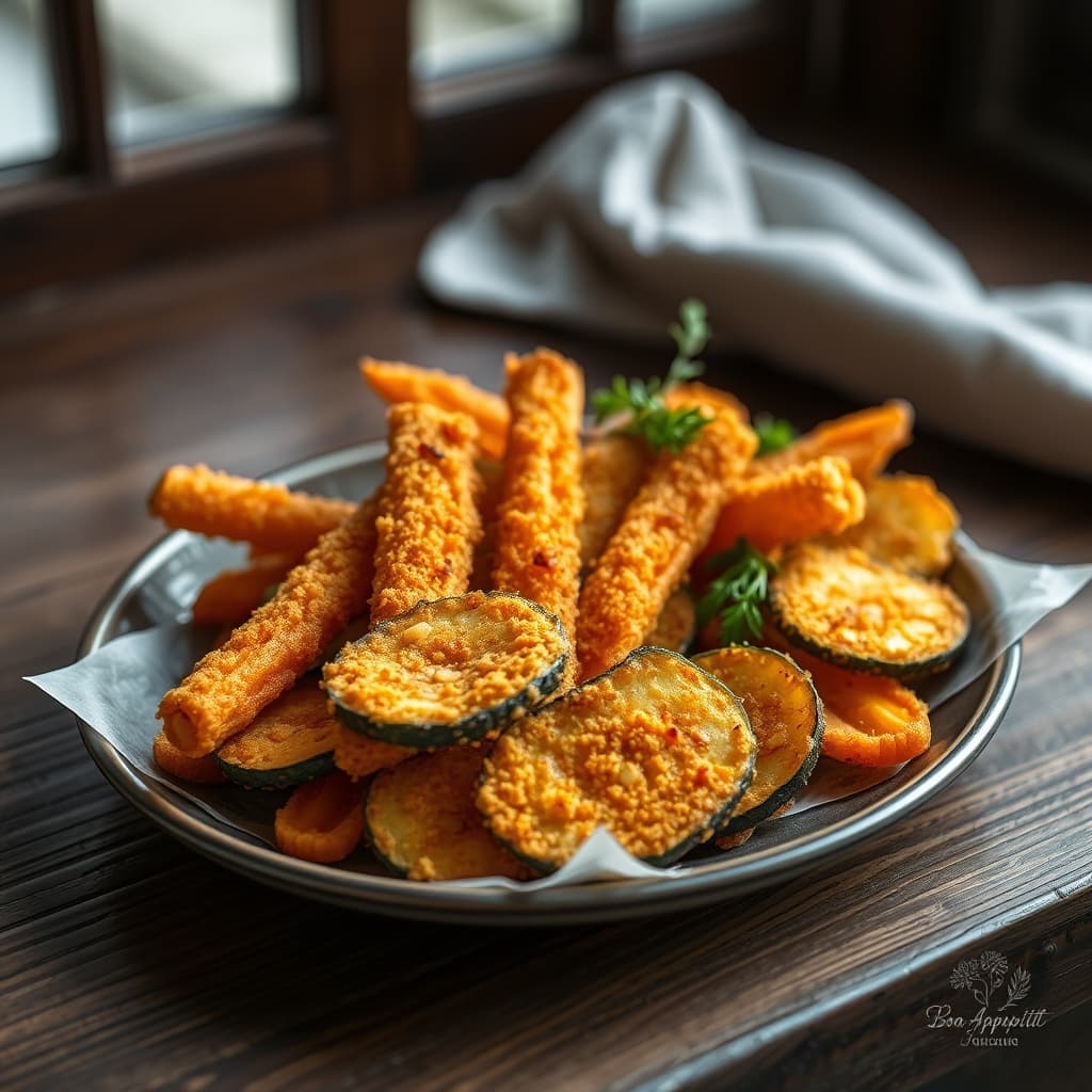 Tarhana Paneli Çıtır Sebzeler tarifi görseli - 4 kişilik, 130 TL maliyet