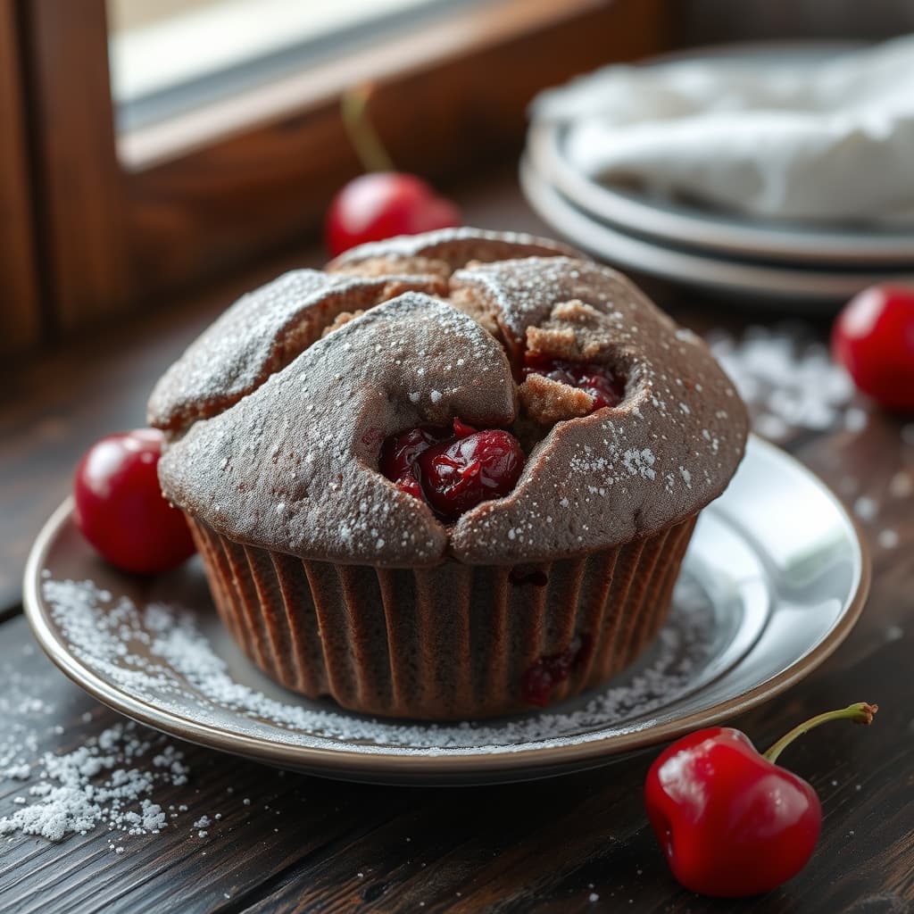 Vişneli Çikolatalı Muffin tarifi görseli - 12 kişilik, 378 TL maliyet