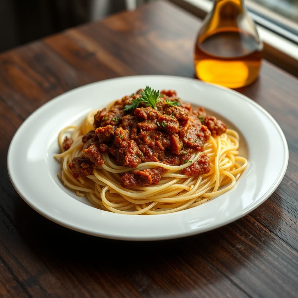 Bolonez Soslu Makarna tarifi görseli - 3 kişilik, 312 TL maliyet