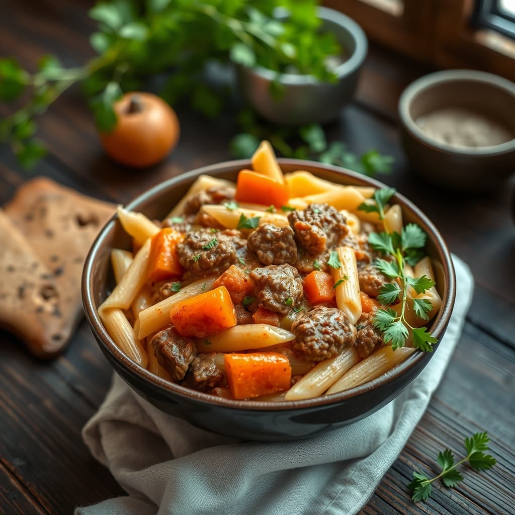 Kremalı Bonfileli Penne tarifi görseli - 4 kişilik, 1323 TL maliyet