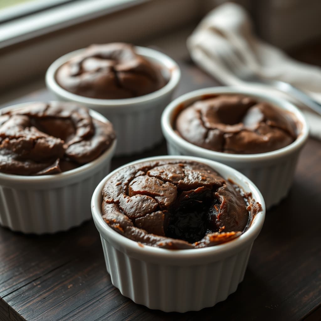 Akışkan Çikolatalı Sufle tarifi görseli - 4 kişilik, 102 TL maliyet