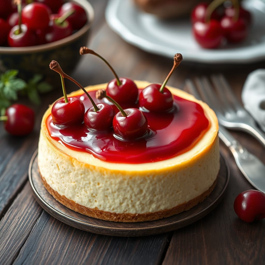Vişneli Cheesecake tarifi görseli - 10 kişilik, 1128 TL maliyet
