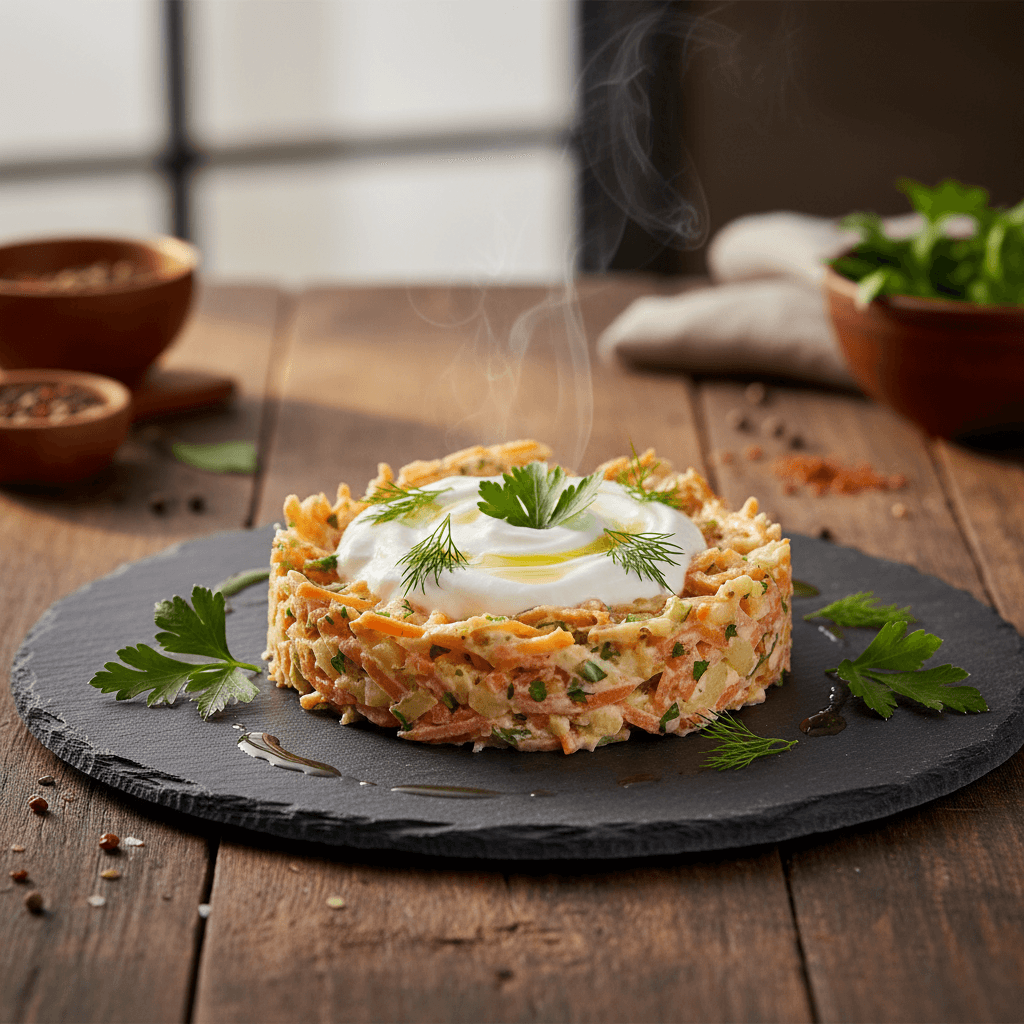 Havuçlu Patates Mezesi tarifi görseli - 4 kişilik, 89 TL maliyet