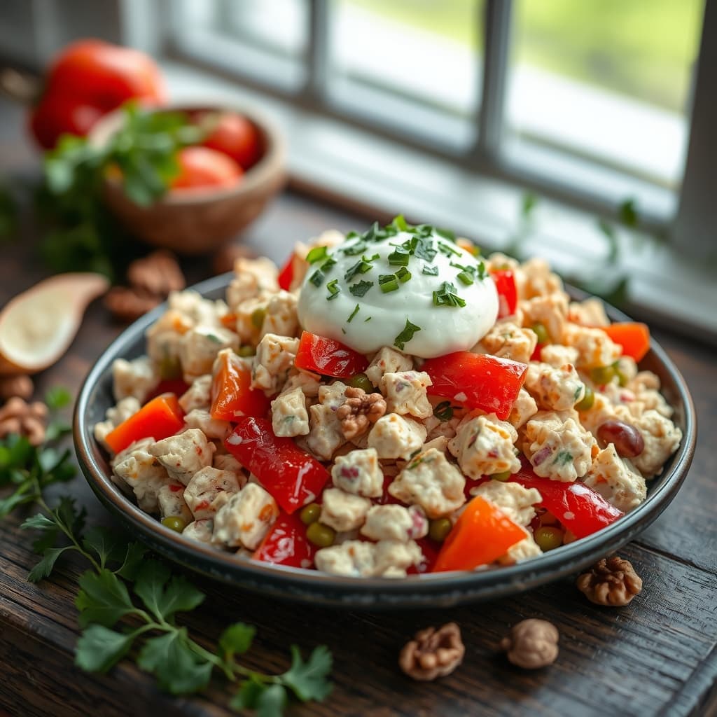 Tavuklu Köz Biberli Salata tarifi görseli - 2 kişilik, 139 TL maliyet