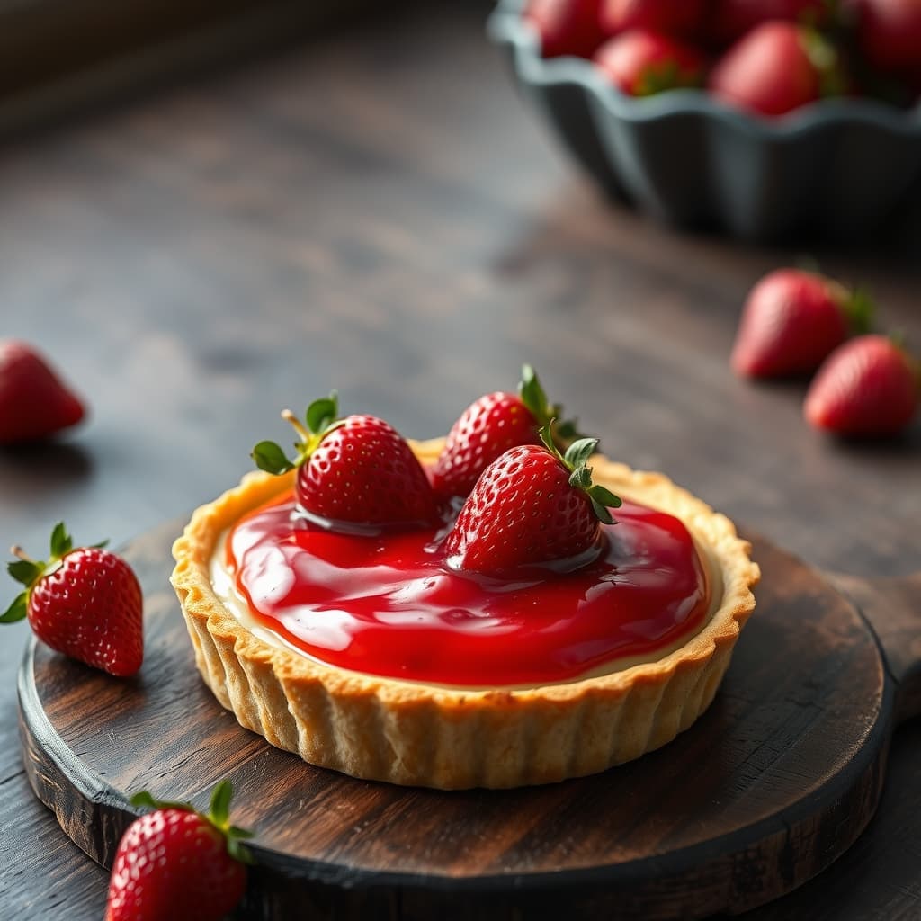 Çilek Soslu Tart Kek tarifi görseli - 12 kişilik, 295 TL maliyet