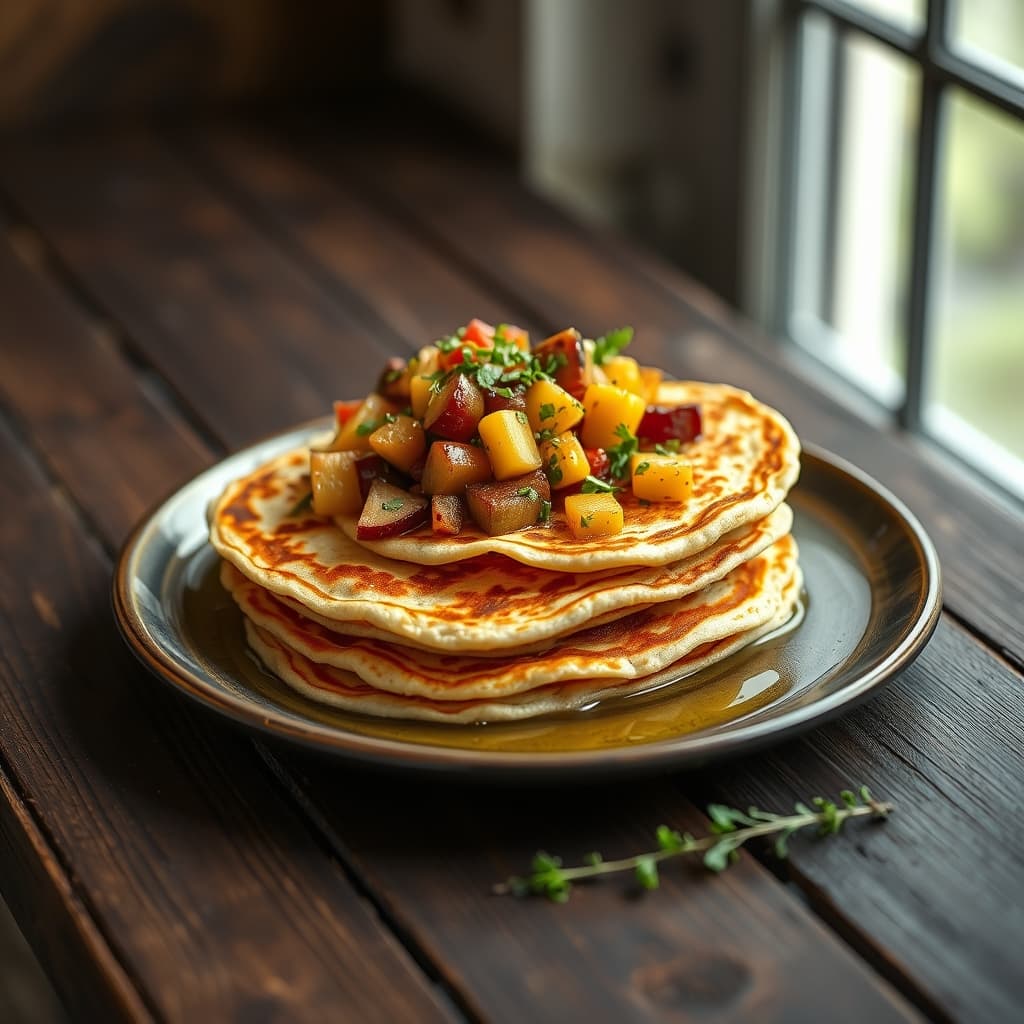 Yulaflı Sebzeli Pancake tarifi görseli - 2 kişilik, 271 TL maliyet