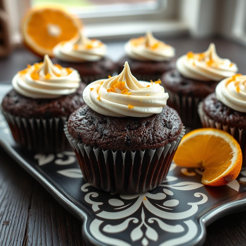 Kakaolu Portakallı Cupcake tarifi görseli - 24 kişilik, 196 TL maliyet