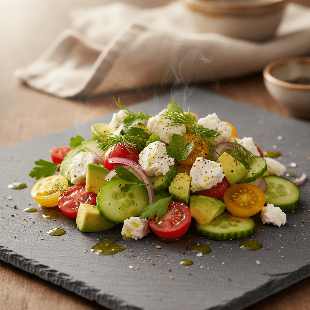Peynirli Avokado Salatası tarifi görseli - 1 kişilik, 341 TL maliyet