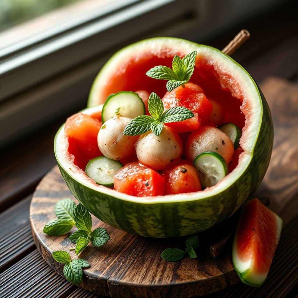 Karpuz Salatası tarifi görseli - 4 kişilik, 115 TL maliyet