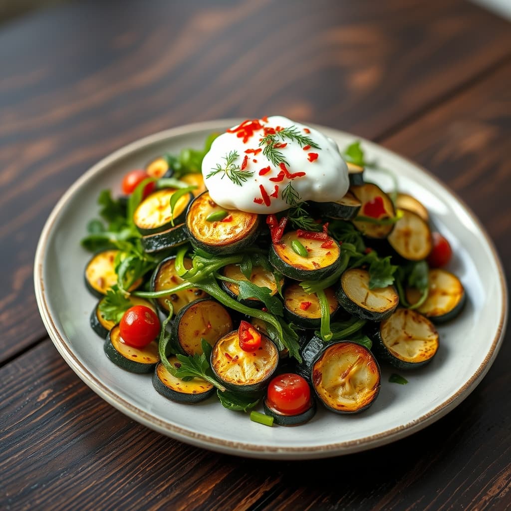 Fırınlanmış Kabak Salatası tarifi görseli - 6 kişilik, 99 TL maliyet