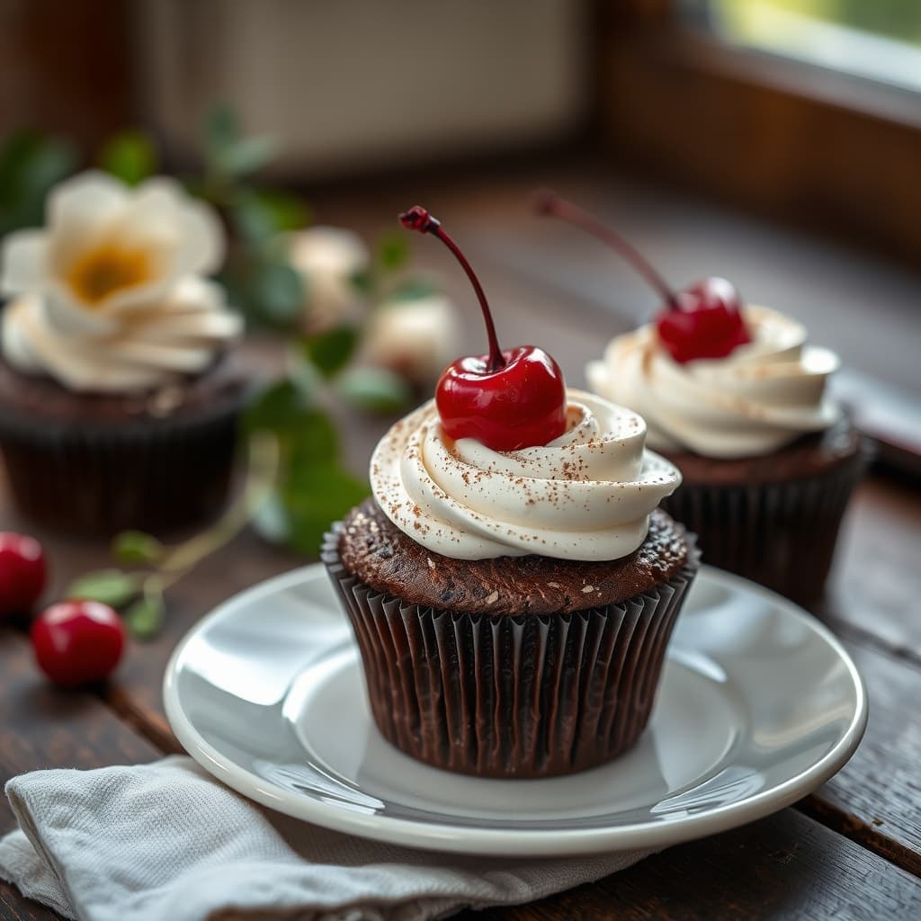 Vişneli Cupcake tarifi görseli - 10 kişilik, 268 TL maliyet