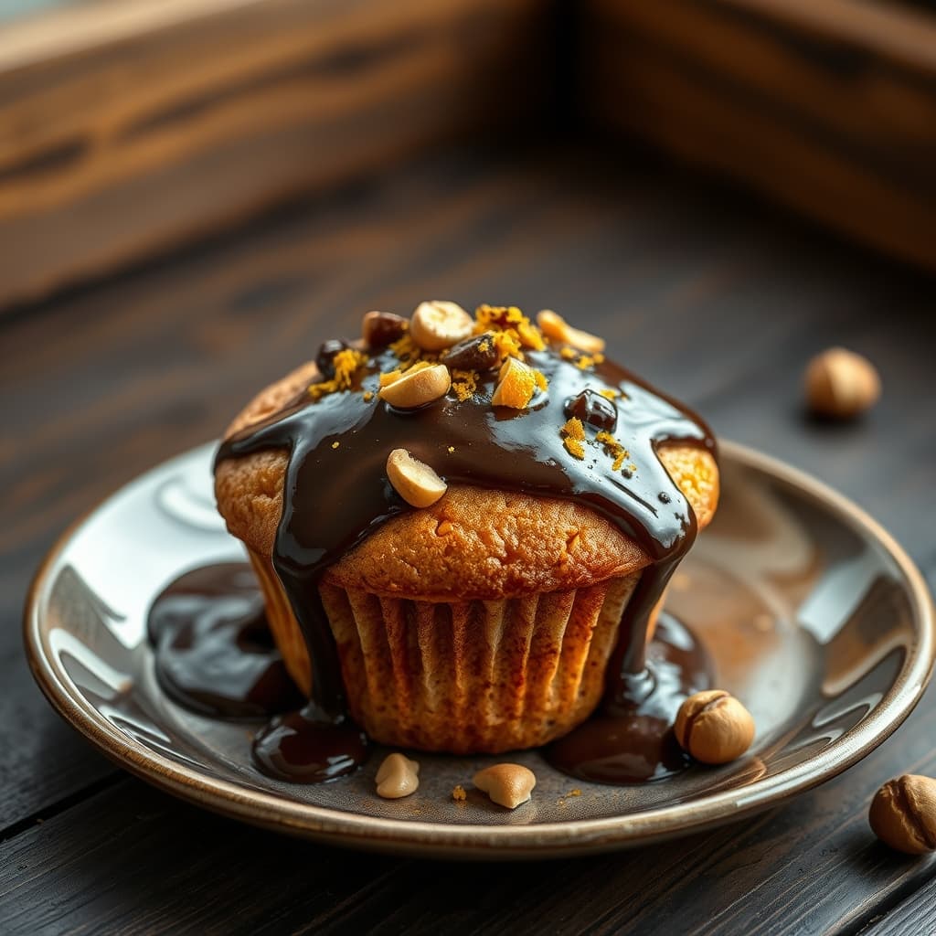 Portakallı Çikolata Soslu Muffin tarifi görseli - 9 kişilik, 256 TL maliyet