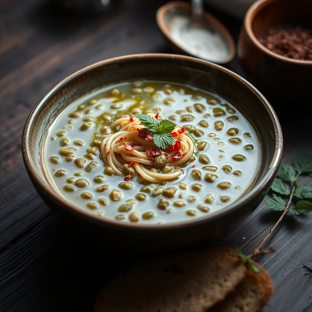 Erişteli Yeşil Mercimek Çorbası tarifi görseli - 4 kişilik, 130 TL maliyet