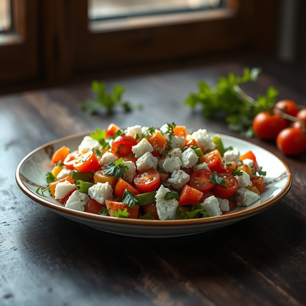 Çökelek Salatası tarifi görseli - 2 kişilik, 431 TL maliyet
