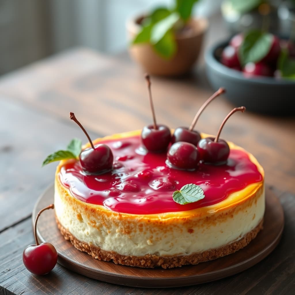 Vişne Soslu Cheesecake tarifi görseli - 12 kişilik, 1183 TL maliyet