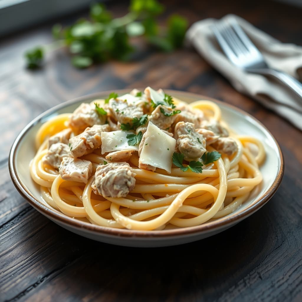 Fettuccine Alfredo tarifi görseli - 2 kişilik, 353 TL maliyet