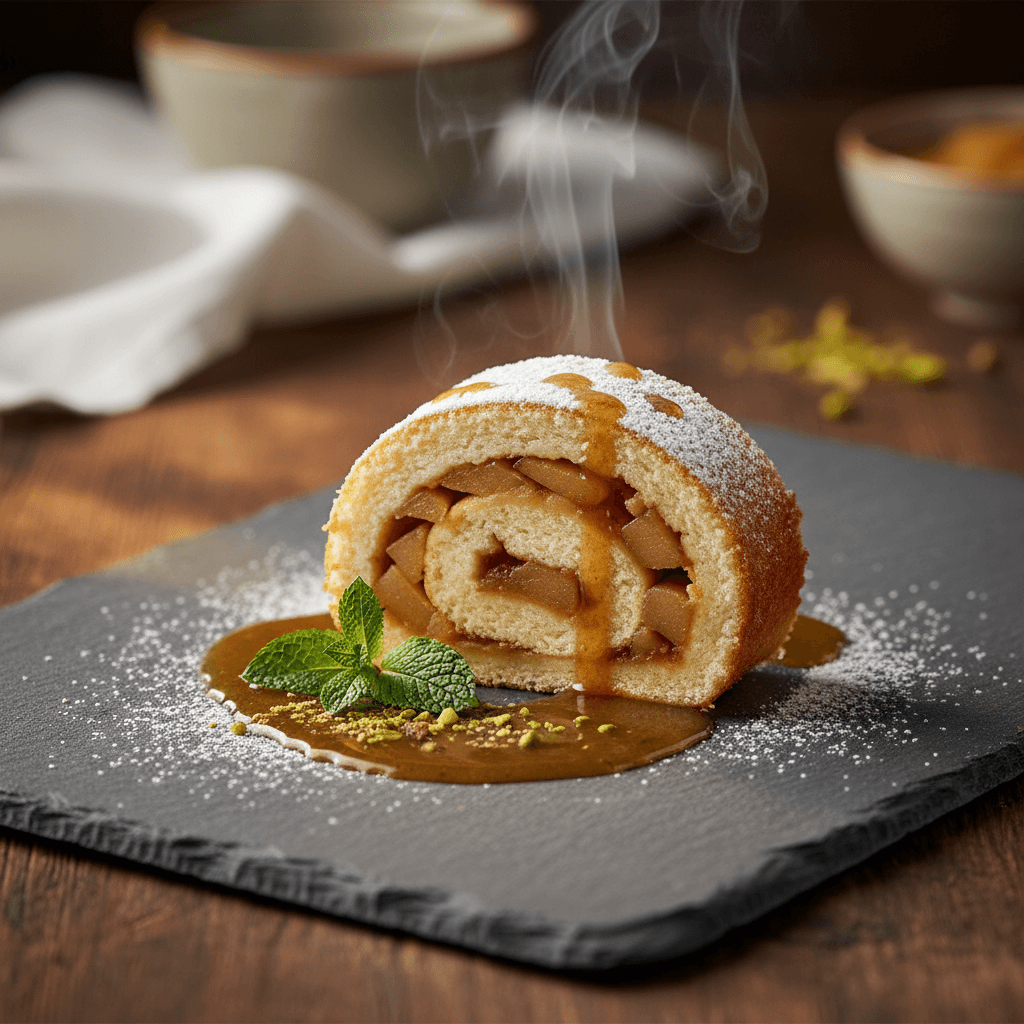Elmalı Rulo Pasta tarifi görseli - 8 kişilik, 203 TL maliyet