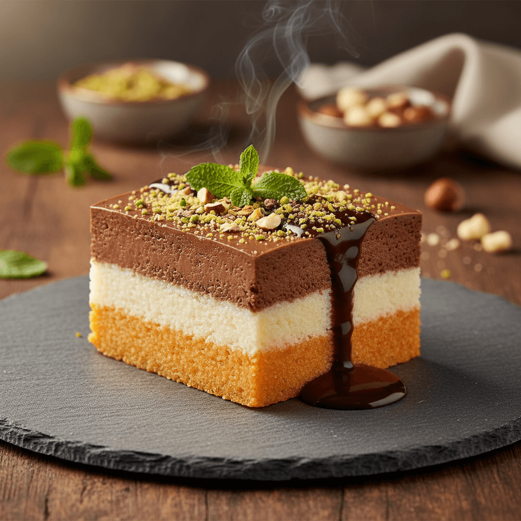 Üç Renkli İrmik Tatlısı tarifi görseli - 8 kişilik, 163 TL maliyet