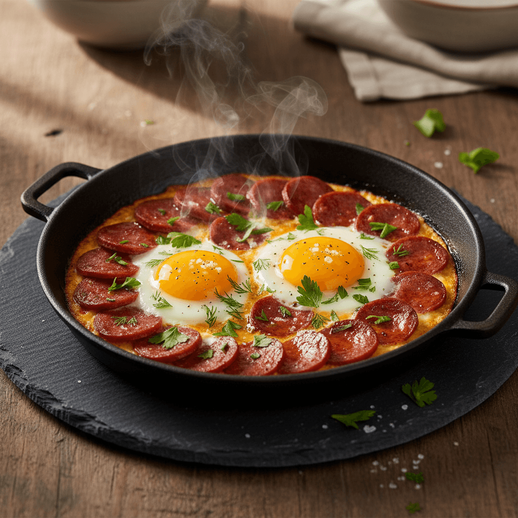Sucuklu Yumurta tarifi görseli - 2 kişilik 246 TL