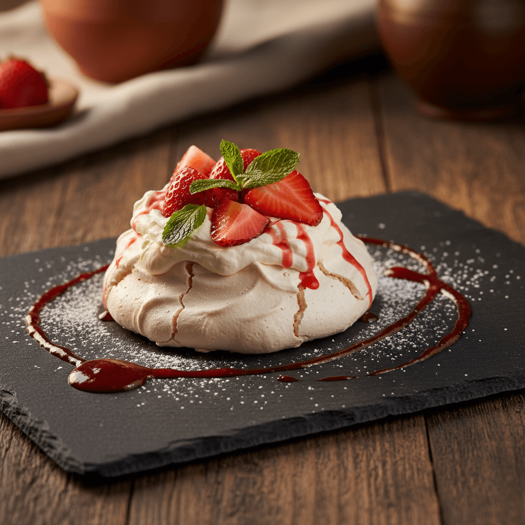 Pavlova Tatlısı tarifi görseli - 6 kişilik, 443 TL maliyet