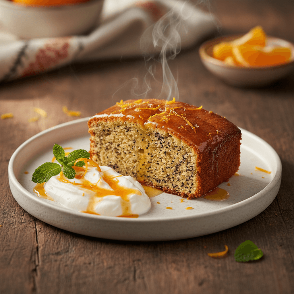 Haşhaşlı Portakallı Kek tarifi görseli - 6 kişilik, 183 TL maliyet