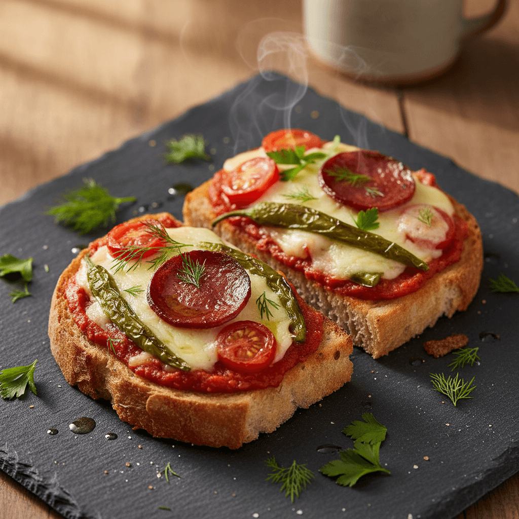 Pizza Tadında Kahvaltılık tarifi görseli - 4 kişilik 624 TL