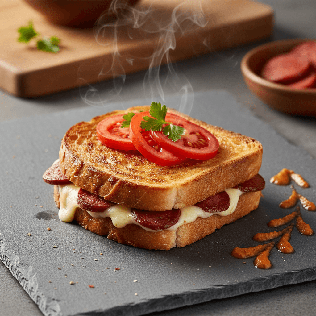Sucuklu Kaşarlı Tost tarifi görseli - 2 kişilik, 313 TL maliyet